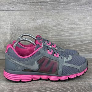 Nike Dual Fusion ST2 Women's Sz 9.5 Gray Pink Low Top Lace Up Running Sneakers